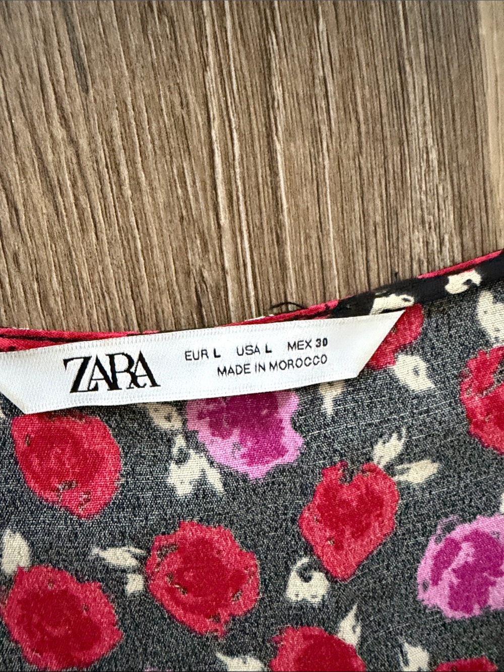 Zara Black Maxi Dress with Pink Floral Print - Picture 12 of 12